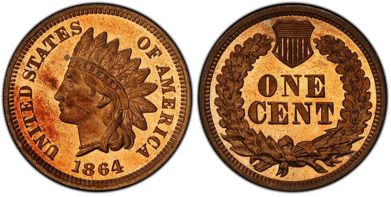 1864 Proof Cent Pattern - J-358