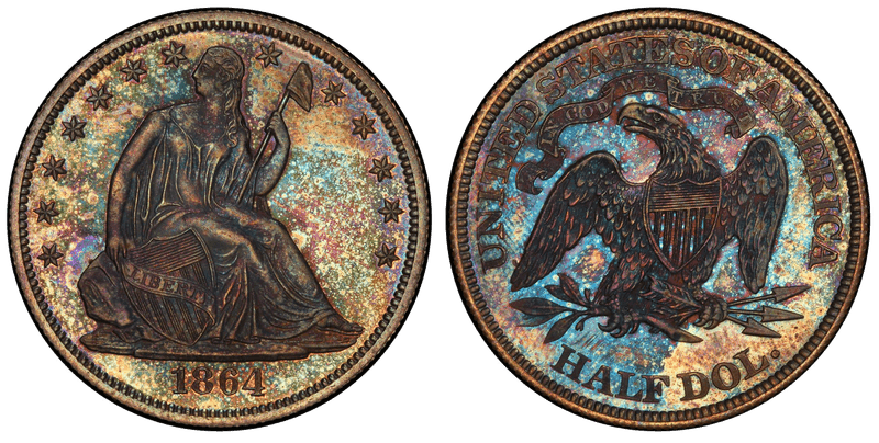 1864 Proof Half Dollar Pattern - J-392