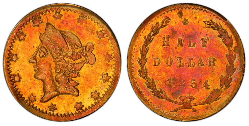 1864 Gold Half Dollar - BG-1016A