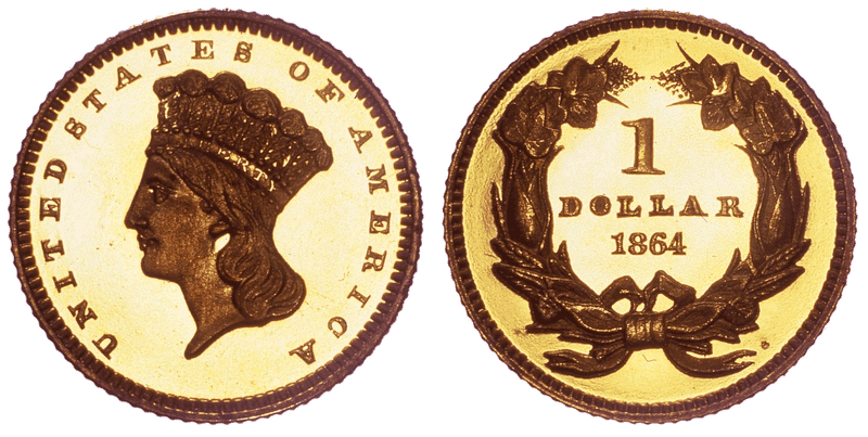 1864 Liberty Gold Dollar