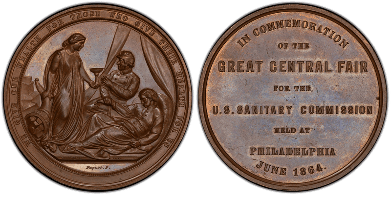 1864 Medal Julian CM-44 Bronze Great Central Fair
