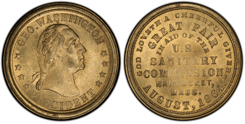 (1864) Brass Civil War Store Card F-530A-1b, Great Fair MA
