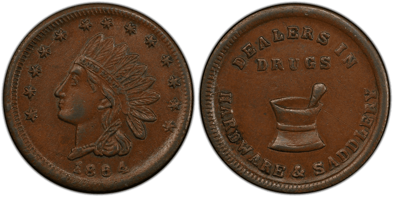 (1864) Copper Civil War Patriotic Token F-76/470a, Hardware & Saddlery