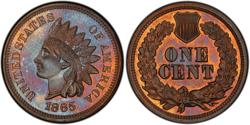 1865 Proof Cent Pattern - J-404