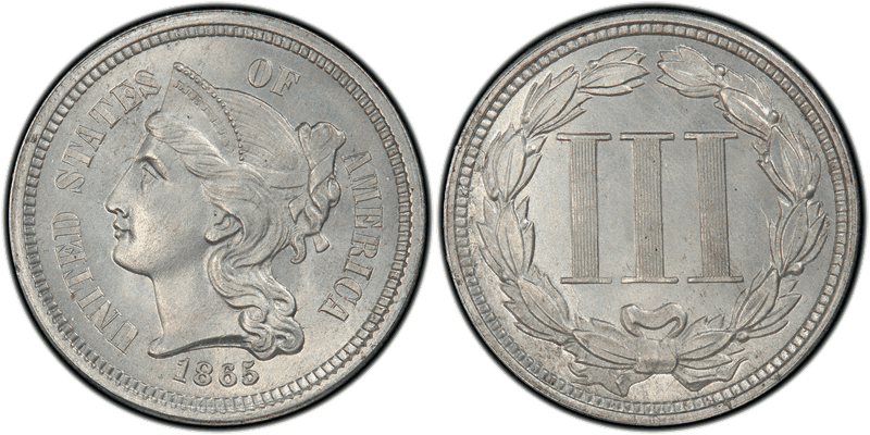 1865 Proof Three Cent Pattern - J-414a