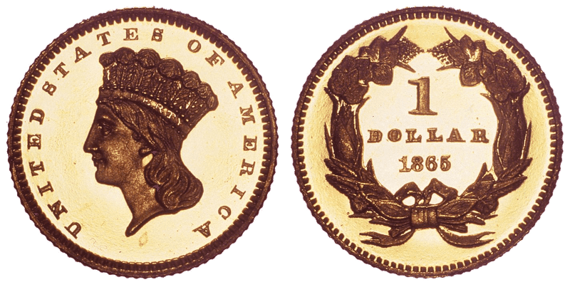 1865 Liberty Gold Dollar