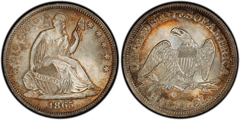 1865 (S) Seated Liberty Half Dollar
