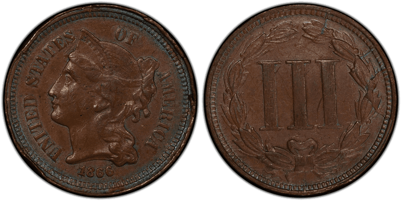 1866 Three Cent Patterns