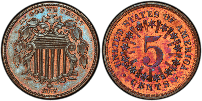 1867 Proof Nickel Pattern - J-572