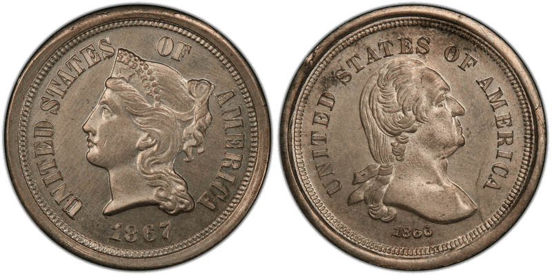 1867 Proof Nickel Pattern - J-584a