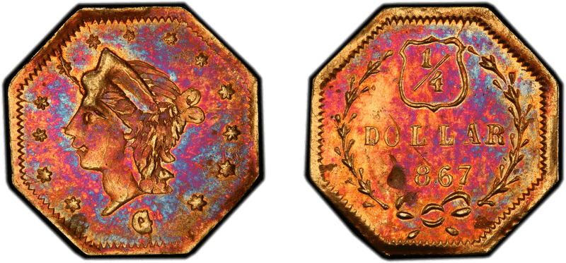 1867 Gold Quarter - BG-742