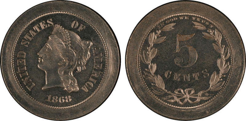 1868 Proof Nickel Pattern - J-624