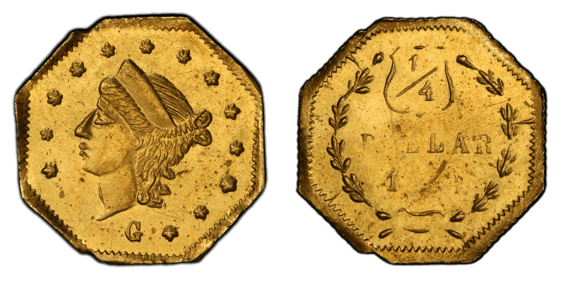 1868 Gold Quarter - BG-747