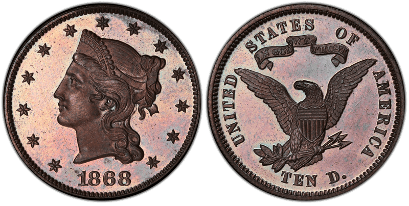 1868 Proof Eagle Pattern - J-662