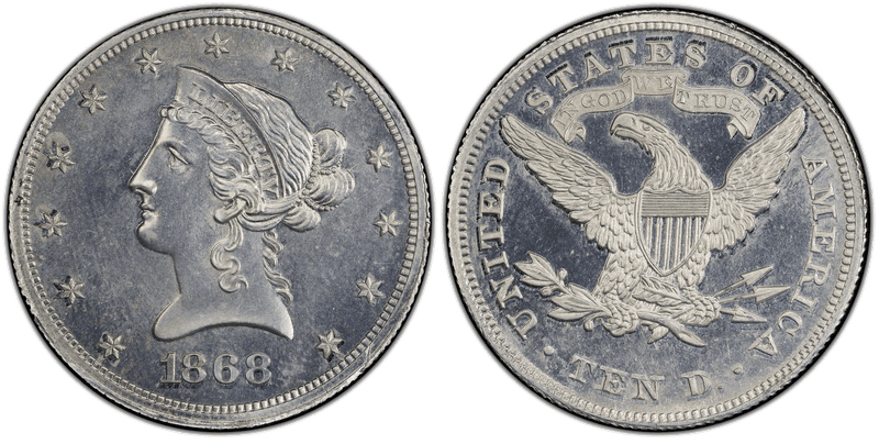 1868 Proof Eagle Pattern - J-664