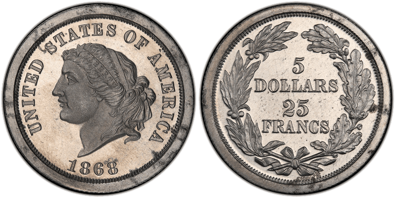 1868 Proof Half Eagle Pattern - J-658