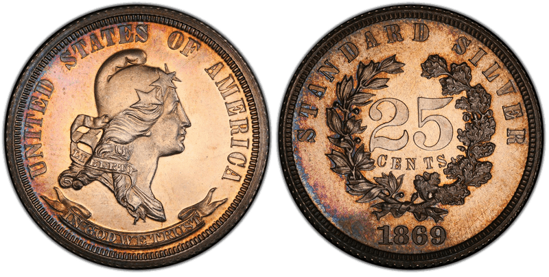 1869 Proof Quarter Pattern - J-721
