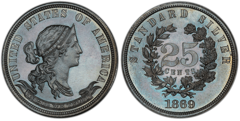 1869 Proof Quarter Pattern - J-728