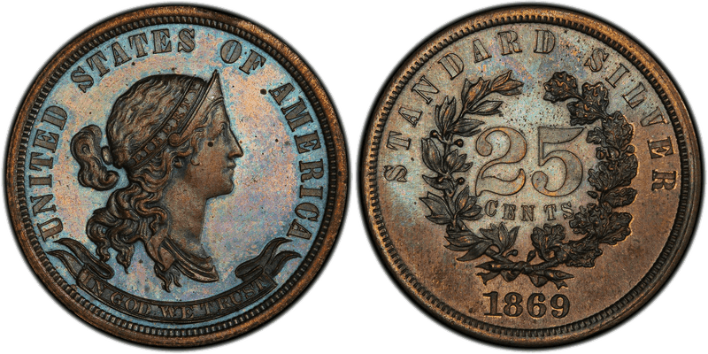 1869 Proof Quarter Pattern - J-730