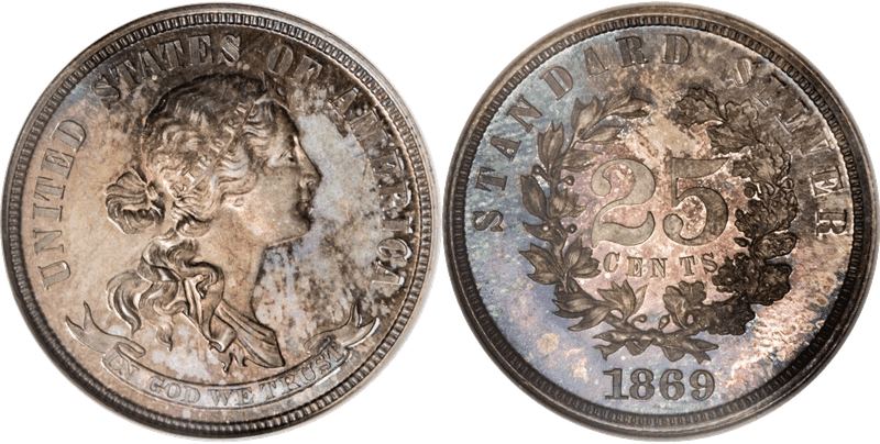 1869 Proof Quarter Pattern - J-734