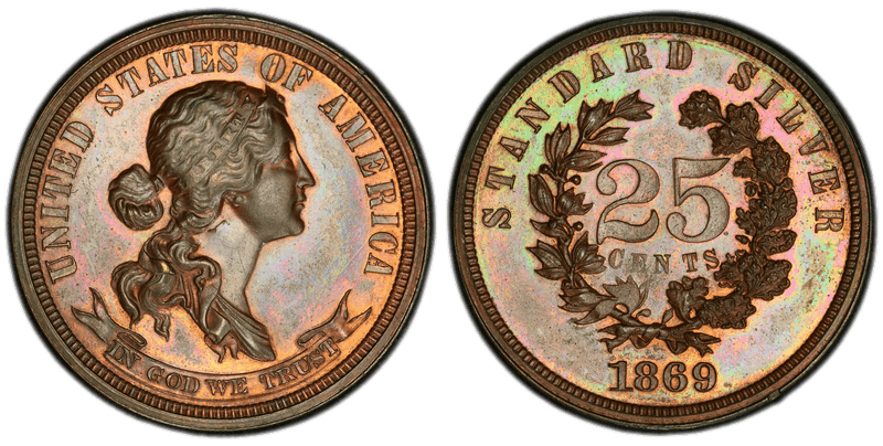 1869 Proof Quarter Pattern - J-736