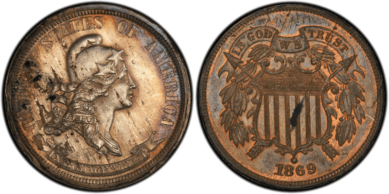 1869 Proof Two Cent Pattern - J-675