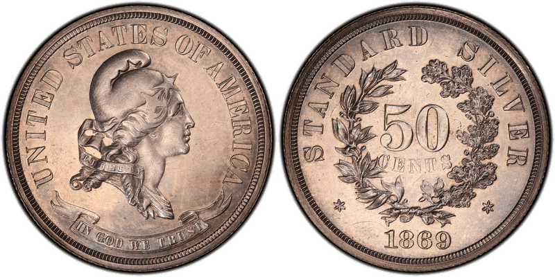 1869 Proof Half Dollar Pattern - J-742a