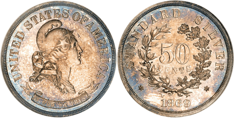 1869 Proof Half Dollar Pattern - J-743