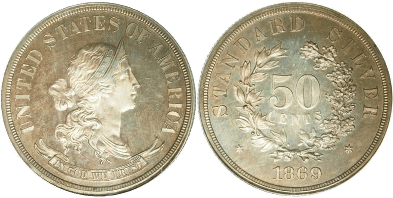 1869 Proof Half Dollar Pattern - J-750