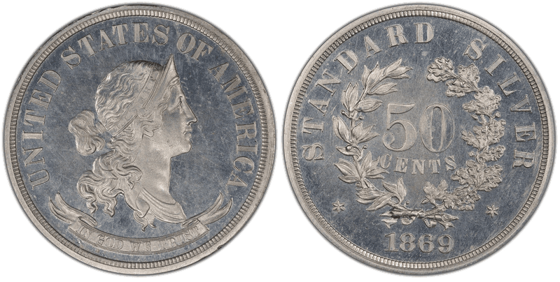 1869 Proof Half Dollar Pattern - J-753
