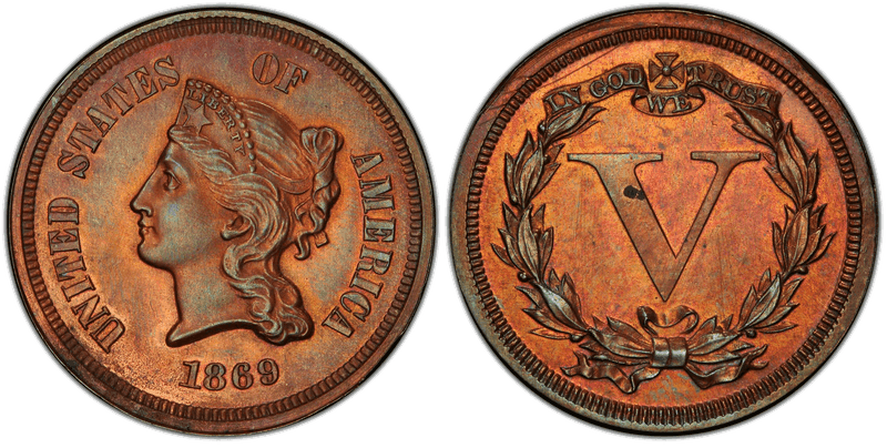 1869 Proof Nickel Pattern - J-685