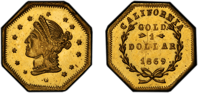 1869 Gold Dollar - BG-1106