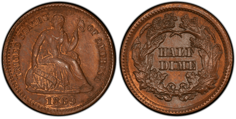 1869 Half Dime Patterns