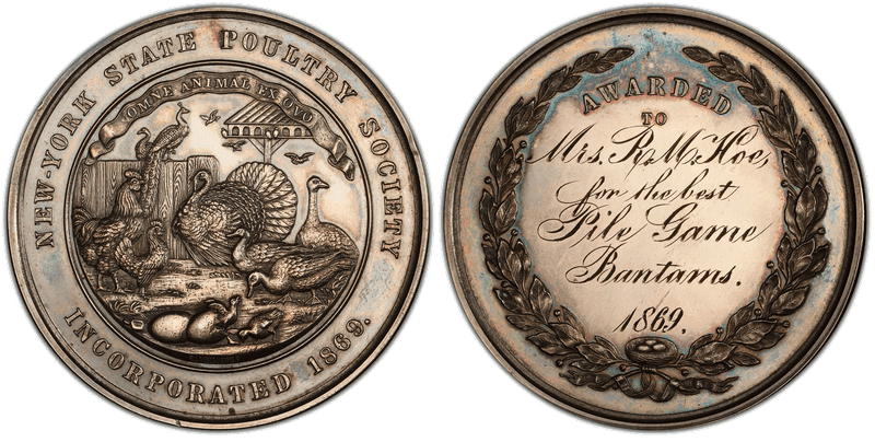 1869 Medal NY State Poultry Society