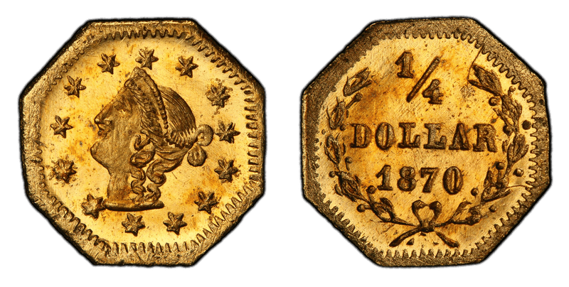 1870 Gold Quarter - BG-789