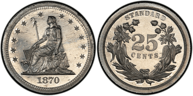 1870 Proof Quarter Pattern - J-880
