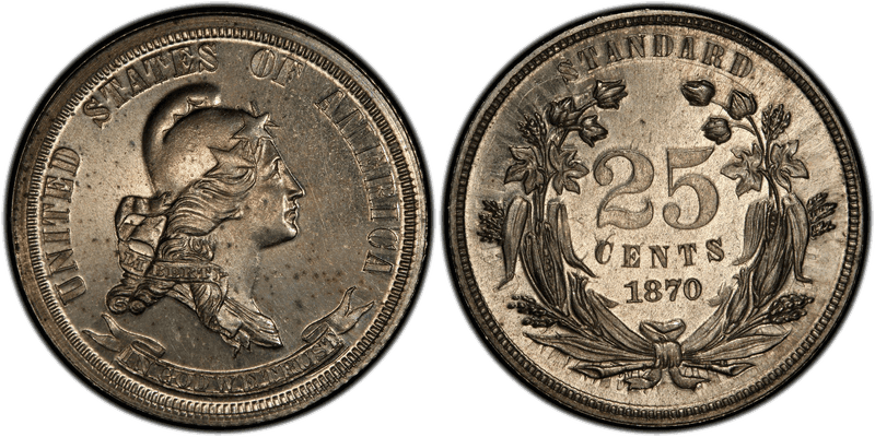 1870 Proof Quarter Pattern - J-893a