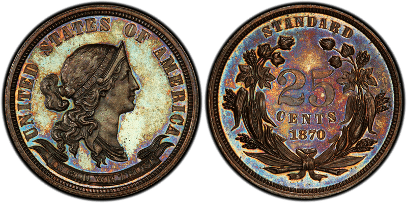 1870 Proof Quarter Pattern - J-897