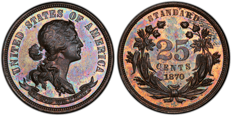 1870 Proof Quarter Pattern - J-903