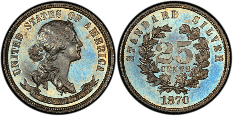 1870 Proof Quarter Pattern - J-918