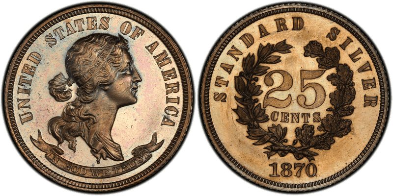 1870 Proof Quarter Pattern - J-920