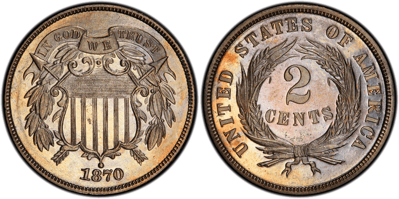 1870 Proof Two Cent Pattern - J-792