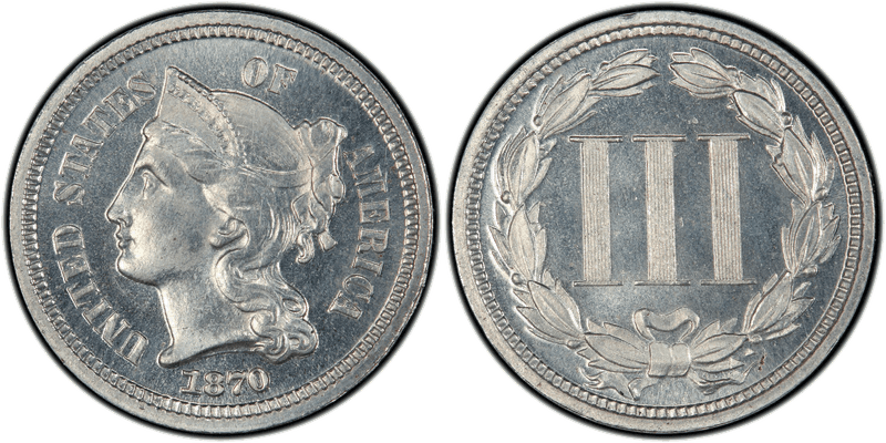 1870 Proof Three Cent Pattern - J-795