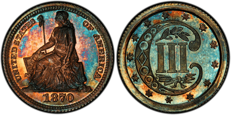 1870 Proof Three Cent Pattern - J-797