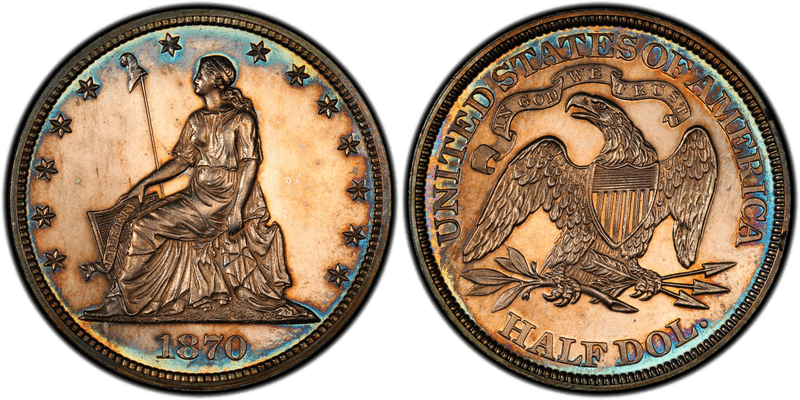 1870 Proof Half Dollar Pattern - J-934