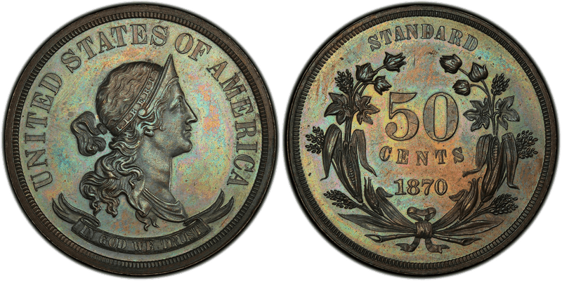 1870 Proof Half Dollar Pattern - J-954