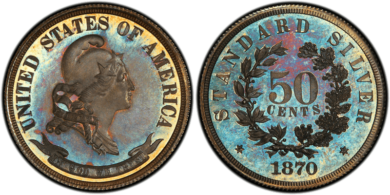 1870 Proof Half Dollar Pattern - J-969