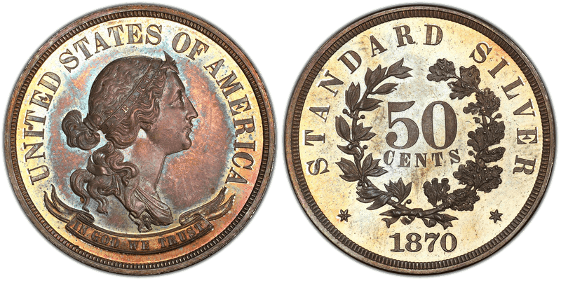 1870 Proof Half Dollar Pattern - J-988