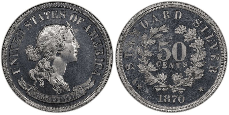 1870 Proof Half Dollar Pattern - J-991