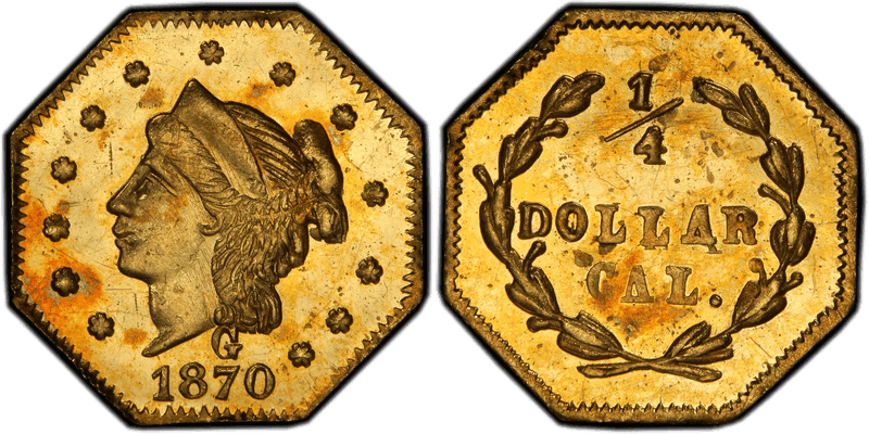 1870 Gold Quarter - BG-757